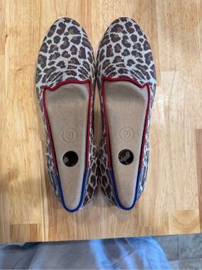 Rothy's The Loafer Retired “Mocha Spot” Leopard Print Shoes